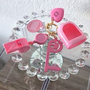 Pink Gingham Light-Up Multi-Tool Pocketbac Keychain • Bath & Body • NEW